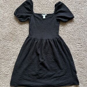 Black Puff Sleeve Dress
